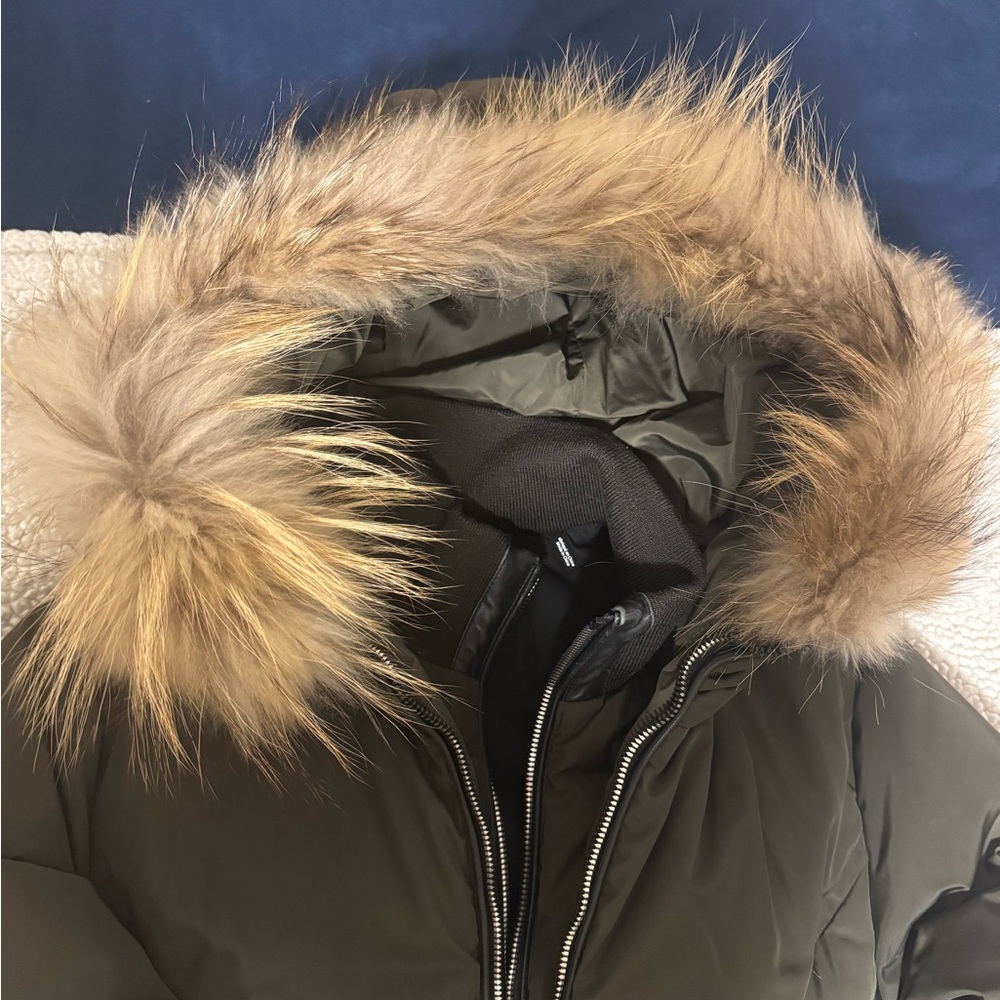 RUDSAK Khaki Puffer Jacket with Fur Hood - Picture 5 of 7